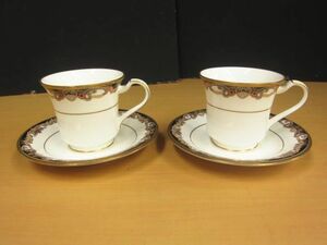 【新品未使用】Noritake ノリタケ FARENTINO カップ&ソーサー ファレンティーノ BONE CHINA 2客セット