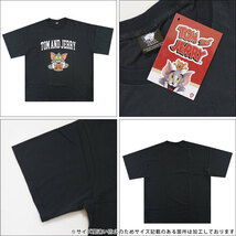 トムとジェリー 半袖 Tシャツ メンズ ワーナー グッズ アニメ ネコ ネズミ T23-100A Lサイズ BK(ブラック)_画像3