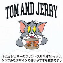 トムとジェリー 半袖 Tシャツ メンズ ワーナー グッズ アニメ ネコ ネズミ T23-100A Mサイズ WH(ホワイト)_画像2