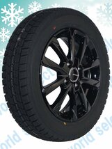 送料無料 4本セット 新品スタッドレスタイヤ グッドイヤー NAVI 7 155/65R14 アルミホイールセット QRASIZ GC36F 14×4.5J +45 4穴 PCD100_画像2