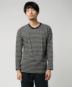 美品 ナノユニバース 先染め細ボーダーTシャツL/S Sサイズ nano・universe