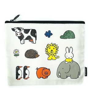 送料込 ミッフィー MIFFY BRUNA ANIMALS フラットポーチ ( 集合 ) 16848 ポーチ ブルーナ 絵本 キャラクター グッズ 雑貨