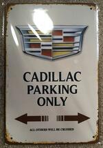 ブリキ看板 20×30cm キャデラック CADILLAC PARKING ONLYアメリカンガレージ アンティーク 雑貨 ★TINサイン★_画像1