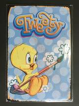 ブリキ看板 20×30cm トゥイーティー TWEETY アメリカンガレージ アンティーク 雑貨 ★TINサイン★_画像1