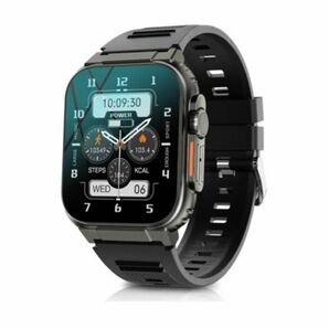 スマートウォッチ 1.96インチ大画面 Bluetooth5.2通話機能付き smart watch 128MBメモリー内蔵