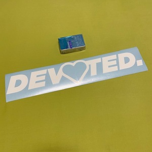 DEVOTED バナー★白★ 抜きステッカー ★USDM ディヴォーテッド