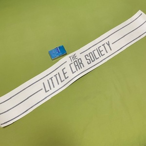 The Little car society★バナー★ブラックネオクローム★抜きステッカー　ミニ　ミニクーパー　クラシックミニ　UK　リトルカーソサエティ