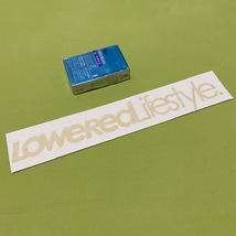 Lowered Lifestyle 抜きステッカー　ゴールドオイルスリック　USDM ロワードライフスタイル_画像1