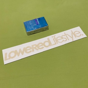 Lowered Lifestyle 抜きステッカー　ゴールドオイルスリック　USDM ロワードライフスタイル