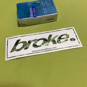 broke. ★green★　ステッカー　USDM 　ブローク　broke allday