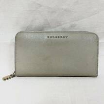 . BURBERRY バーバリー　長財布　ウォレット　ラウンドファスナー　ライトベージュ　レディース　907_画像1