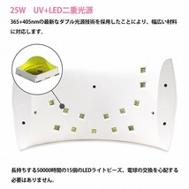 【送料無料】ジェルネイル ネイルドライヤー UV＆LED対応 赤外線検知 人感センサー付 タイマー機能_画像2