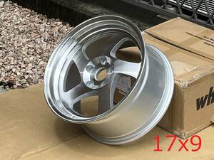 新品！Whistler KR1 17x9J+25 5穴 PCD114.3 Silver Machined USDM 深リム Hellaflush