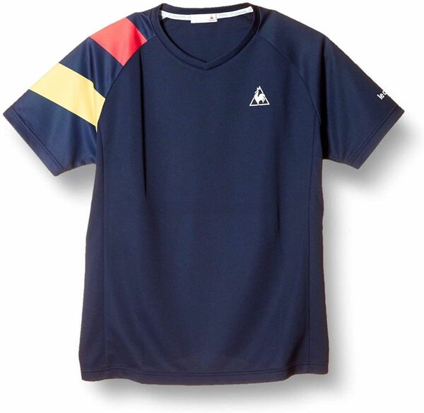 ルコックスポルティフ テニスウェア半袖Tシャツ QTMQJA00 ネイビー(紺) メンズM/L ２サイズ選択可 新品