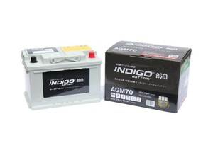 【インディゴバッテリー】AGM70 MINI DBA-SV16 互換:ENJ-390LN3-IS,BLA-70-L3 輸入車用 新品 保証付 即納 AGM EFB対応