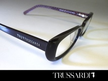 TRUSSARDI◆トラサルディ【メガネフレーム TR12703】新品 ブラウン◆ハンドメイド◆専用ケース付◆眼鏡/めがね_画像1