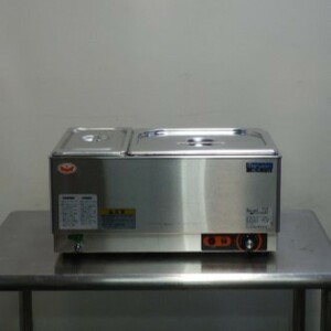 2017年 マルゼン MEW-550C 湯煎式 フード ウォーマー 2/3 1/3 ホテルパン 各1 深15cm W550D350H260ｍm 100V 1kW 空炊き防止装置