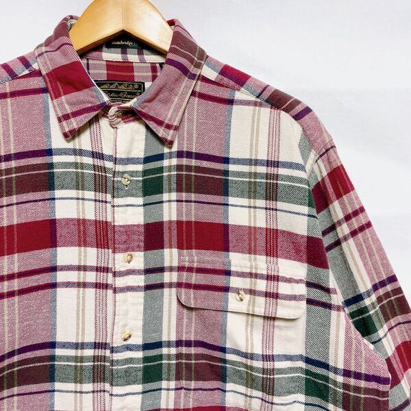 Old Eddie Bauer エディーバウアー フランネルチェックシャツ 90s 00s 古着 オールド ビンテージ