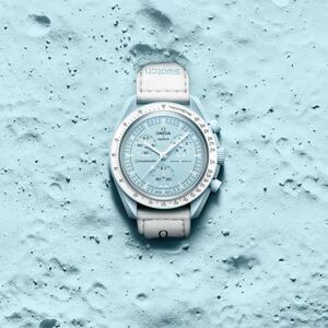 送料無料 水色 Swatch Omega Bioceramic Moonswatch Mission to URANUS Speedmasterスウォッチ オメガ スピードマスター ウラヌス 新品 