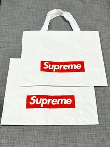 送料無料 小 2枚 新型 Supreme bag 23FWシュプリーム ショッパー ショップ袋 エコバッグ トートバッグ 店舗限定 box logo ボックスロゴ 