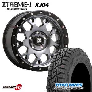 4本セット XTREME-J XJ04 16x7.0J 5/114.3 +35 GBM TOYO OPEN COUNTRY R/T 215/70R16 ブラックレター エルグランド アウトランダー