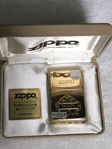 ZIPPO ジッポー ジッポ オイルライター　金色　ゴールド　1937レプリカ 未使用品　ダイアゴナルライン 1989年製 限定品　1000個限定