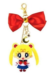  free shipping! prompt decision [ Pretty Soldier Sailor Moon moon p rhythm mascot charm ] new goods mascot soft toy key holder 