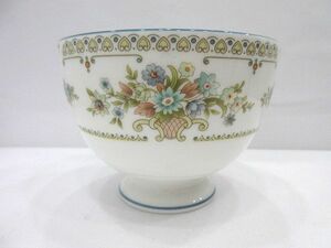 ☆WEDGWOOD ウェッジウッド PETERSHAM ピーターシャム ボーンチャイナ シュガーボール カップ ホワイト 花 植物 ボタニカル 未使用 箱無☆