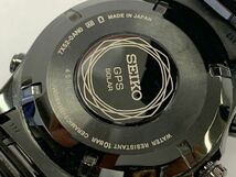 I515-O15-3008 SEIKO セイコー アストロン 7X52-0AN0 GPS クロノグラフ ブラック文字盤 デイト メンズ ソーラー 不動 腕時計 箱付き ⑥_画像5