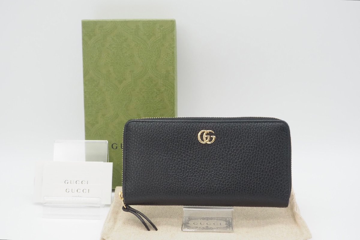 GUCCI/グッチ ラウンドファスナー長財布 GGマーモント 456117 562600