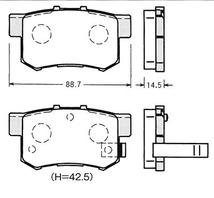 シビック EK9 リア ブレーキパッド 1台分 DP-335 1台分 (4枚) セット 激安特価 送料無料_画像2