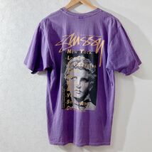 Stussy ステューシー　Tシャツ　カットソー　半袖　パープル　メンズ　USサイズM 日本サイズL ストリート　スケーター　アメカジ　古着_画像5