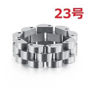 SUS316L clock belt chain ring ring width 8mm silver 23 number 