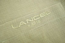 Y-6471★送料無料★超美品★LANCEL PARIS ランセル パリ★涼しい薄地 日本製 カーキグリーン スタンドカラー 半袖シャツ Ｌ_画像6