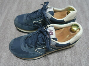 美品★New Balance ニューバランス ML574SRN US6.5 JP24.5cm スニーカー ネイビー系