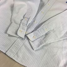 RALPH LAUREN POLO SPORT ラルフローレン ポロ スポーツ 長袖シャツ 6 ストライプ ライトブルー×ホワイト 刺繍ロゴ ポニー_画像5