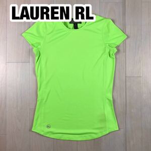 LAUREN ACTIVE RALPH LAUREN low Len активный Ralph Lauren футболка женский размер XS флуоресценция зеленый 