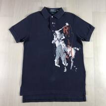 POLO BY RALPH LAUREN ポロ バイ ラルフローレン 半袖 ポロシャツ S ネイビー ポニー_画像2