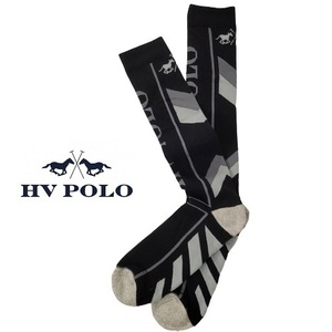 HV　POLO　Zenda　ブラック　ライディングソックス　乗馬靴下　乗馬　馬術