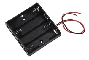 単三乾電池４Pバッテリー収納ケースプラスチック製ボックスホルダー！