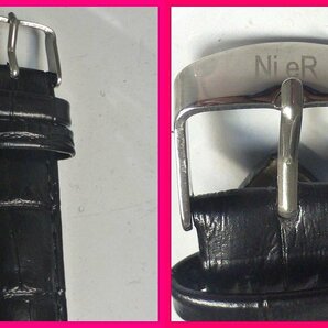 送料無料【新品未使用】NieR Clothing・自動巻き腕時計 NieRちゃんシルエットやFACE入り バックルにロゴ ブラック ニーアクロージングの画像7