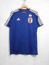 70 送￥310 0921%D01 サッカー日本代表ユニフォーム Tシャツ ホーム 10 レプリカ adidas アディダス Soccer サイズ不明 中古品_画像1