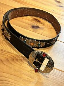 ACE WESTERN BELT & ATLAST Wネーム　スタッズベルト　40s 50s ビンテージ　アットラスト　ダッパーズ　エースウエスタン