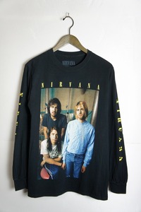 正規 NIRVANA ニルヴァーナ 長袖 プリント Tシャツ 2015年製 黒 S 本物 922N