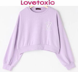 Lovetoxicイニシャル短丈プルオーバー１５０新品！パープル