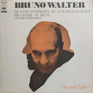 LP盤 イーンド,リプトン,ロイド&ハーレル/ブルーノ・ワルター/New York Phil Brahms 交響曲3番,「運命の歌」& Bruckner「テ・デウム」