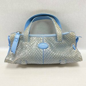 YA1 TOD'S Tod's python handbag blue Mini handbag 