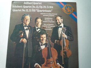 RL50 蘭CBS盤LP シューベルト/弦楽四重奏曲D.804、703 ジュリアード四重奏団 
