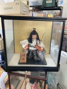 【雑貨】 日本人形 山陽作 時弦 五月人形 ガラスケース 端午の節句 木目込み人形 