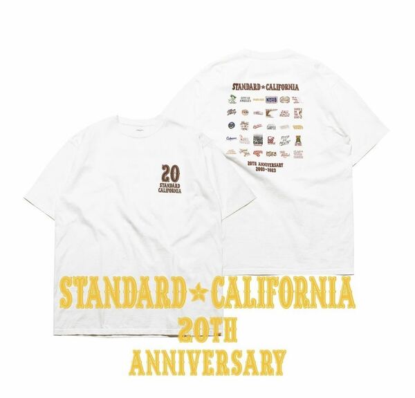 STANDARD CALIFORNIA/スタンダードカリフォルニア SD 20th Anniversary Logo T White XL 20周年記念 木村拓哉 キムタク